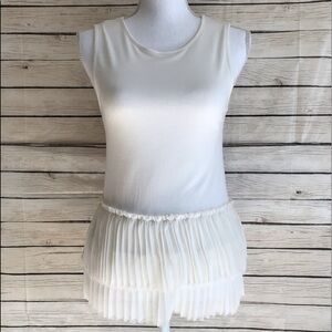 Banana Republic White Sleeveless Blouse
